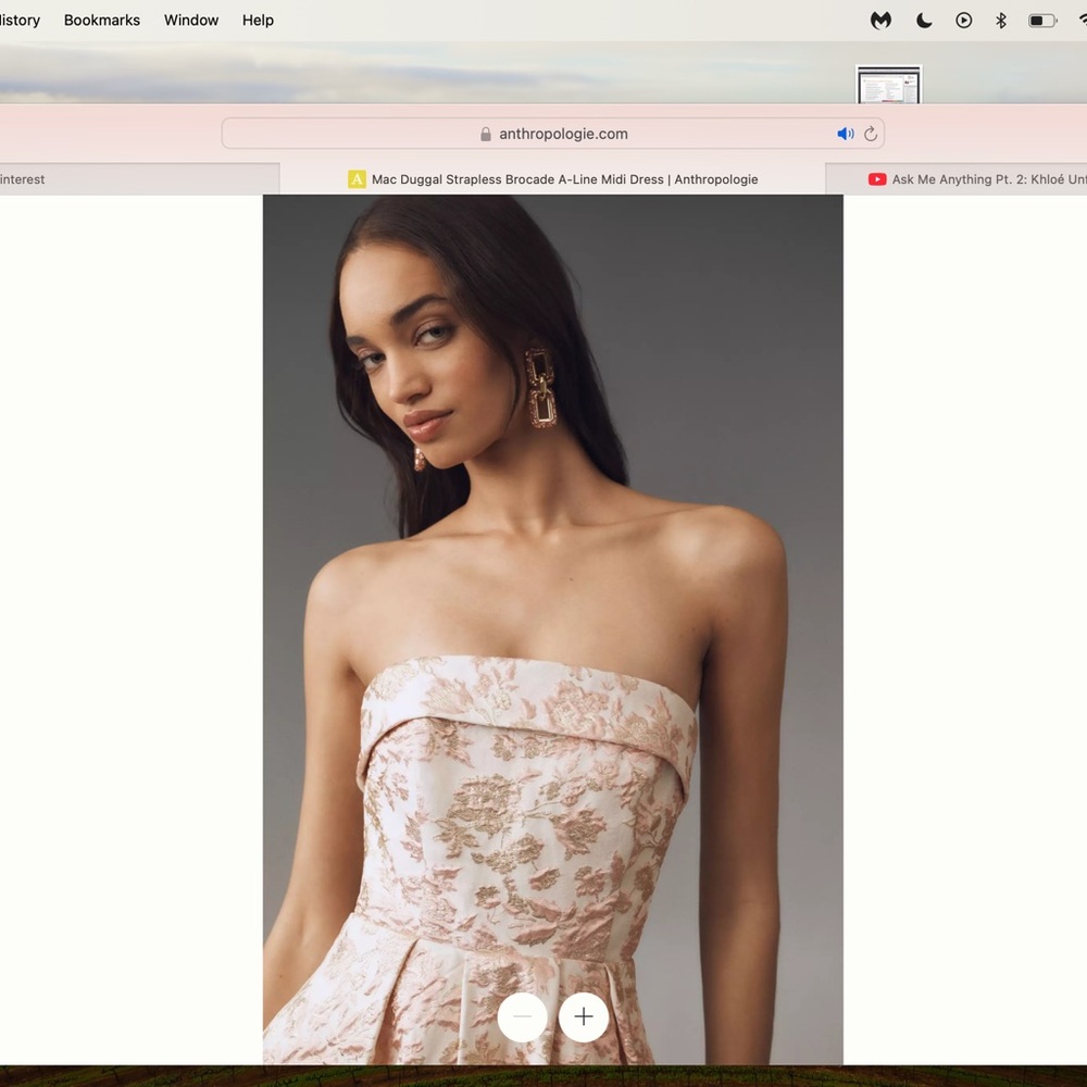 Mac Duggal Strapless Pink Dress